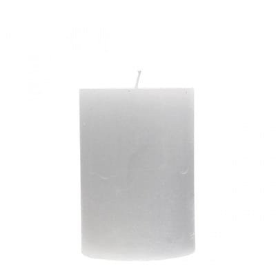 Stompkaarsen, effen lichtgrijs, 70×100mm, 4 stuks, voor tafeldecoratie