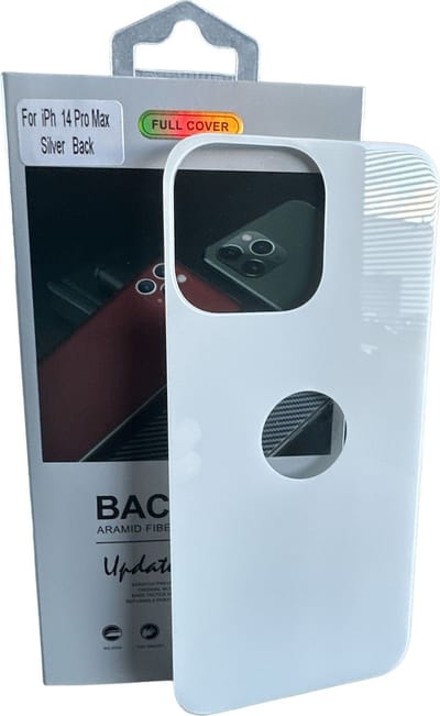 Armid Fiber Achter glas beschermer Geschikt voor: Apple iPhone 14 Pro Max (Silver) Achterkant Temper Glass Protector - Back Screen Protector