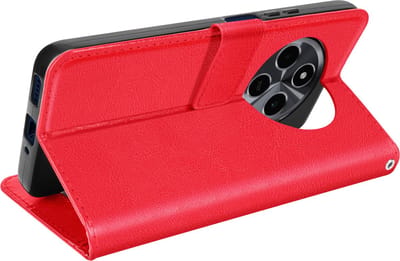 Mayaxess, Portemonneehoesje voor Xiaomi Redmi 14C met polsbandje, Rood