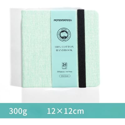 Livre de papier aquarelle carré 100 % coton 12 cm x 12 cm(4,7 x 4,7 pouces )24 feuilles 300g (140 lb) Carnet de croquis sur papier à dessin 12cmx12cm