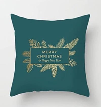 Kussen hoes Kerstmis Merry Christmas in Groen met Goud