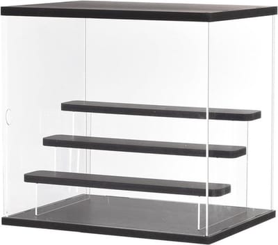 VVGoods - Acryl display etui met ledlicht en 3 niveaus voor verzamelstukken - Zwart