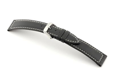 Lederband Del Mar 18mm zwart