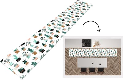 Keukenloper - Loper keuken - Patronen - Cactus - Planten - 300x50 cm - Keukenloper vinyl