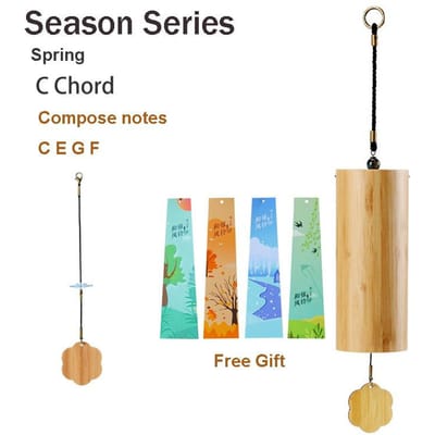 Hluru Windbell Bamboe Windgong 8 Toon Staven Windgong Zen Meditatie Ambacht Huis Tuin Patio Hangende Ornamenten CG Am Dm Akkoord