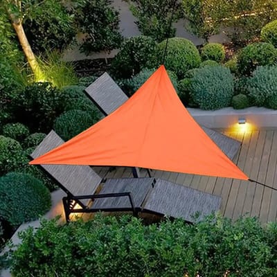 Schaduwdoek Driehoek - UV Blok 90% - Zonnezeil Waterdicht - Zonwering Doek - Schaduwdoek -3*3*3M-Oranje