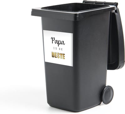 Container sticker Spreuken - Papa is de beste - Quotes - Vaderdag - 40x40 cm - Kliko sticker