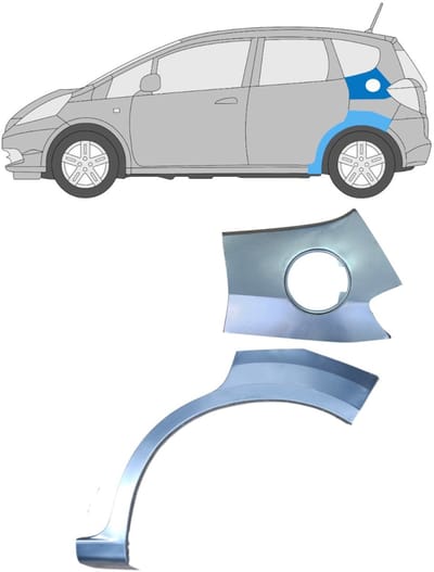 Plaatwerkdeel Benzinedopplaat + achterste spatbord voor Honda Jazz 2008-2015