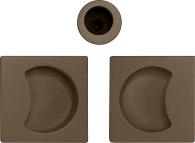 Schuifdeurgreep Mood - Colombo Design - Brons - vierkant - set
