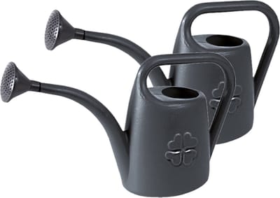 Prosperplast Gieter - 2x - antraciet - kunststof - broeskop - 1.8 liter - gieters voor buiten