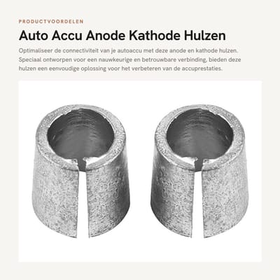 Dailygoods - Auto Accu Anode Kathode Hulzen - 1 Paar - Accuklem Converter - Roestvrij Metaal - Eenvoudige Installatie - Zilver