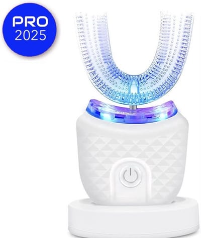 Tanden - U-Vormige Tandenborstel - Smart Brush Tanden - Automatische Elektrische Tandenborstel - Tanden Bleken en Reinigen - Handsfree - UV Blauw Licht - 360° - 4 standen - Waterbestendig - Tandenbleken
