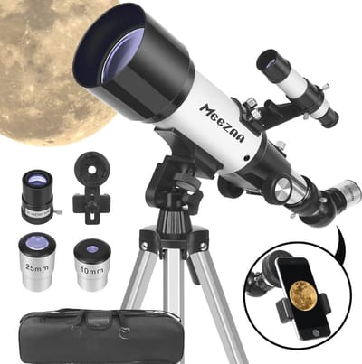 Professionele Astronomische Telescoop voor Kinderen en Beginners - Draagbaar en Krachtig met Statief en Telefoon Adapter