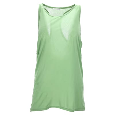 Acne Studios mouwloze tanktop met ronde hals in groene lyocell
