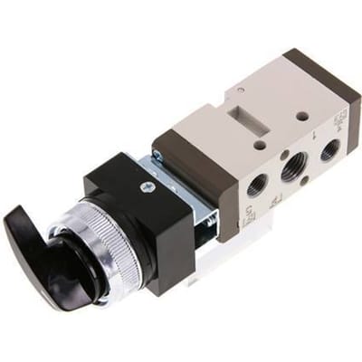 5/2 G1/4 '' (G1/8 '') Draaischakelaar Ventiel Zwart 0-8bar/0-112psi YPC