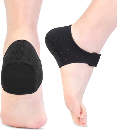 Daity Verdikte hielkussentjes - verlichting van hielpijn - verlichting van hielspoor bij fasciitis plantaris - hielondersteunende kussentjes - hielbeschermende kussentjes -Maat S zwart paar