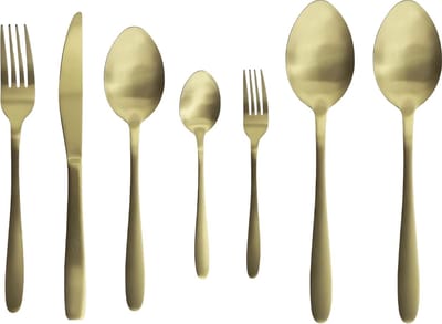 Studio Tavola Bestekset Classic 42-delig - RVS met Gouden Accenten - Stijlvol Design - Geschikt voor Dagelijks en Feestelijk Gebruik