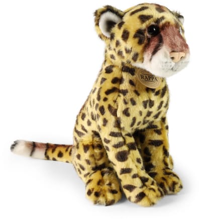 Rappa ECO knuffel cheetah 28 cm - realistische knuffel van recyclede PET flessen - karamel bruin