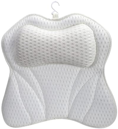 Dailygoods- Badhoofdsteunkussen Ergonomisch - Badkussen met Zuignappen - Badkussen voor in Bad - Nekkussen Bad - Hoofdsteun Bad - Ademend Materiaal