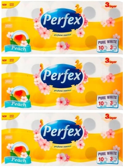 Perfex - Toiletpapier - Peach - 3 Laags - 10st x 3