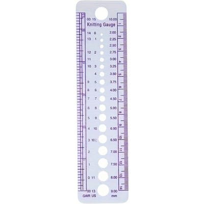 Jauge en Plastique pour Aiguilles à Tricoter Jauge Circulaire Modèle Géométrique Règle Outil de Mesure pour Étudiants pour l'Apprentissage de la Couture white