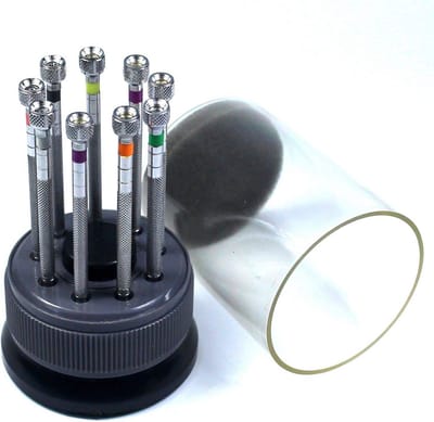 Precisie Schroevendraaiers - Kleine Set - Kleine Reparatie - Ergonomische Handgrepen - 9 Delig - Grijs