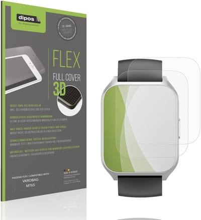 dipos FLEX – 2x Matte Screenprotector geschikt voor VKROBAG MT65 | Volledige Schermbescherming | Case-Friendly