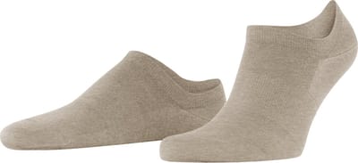 FALKE ClimaWool onzichtbar eenkleurig wol lyocell footies heren beige - maat 39-40