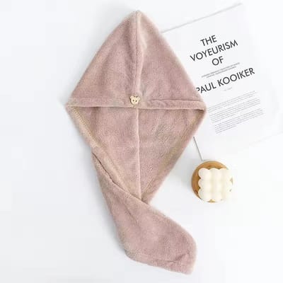 Bonnet pour cheveux secs Serviette de sport Fibre Super Fine Adulte Serviette de bain Serviettes Salle de bain Turban doux pour sécher les cheveux Miss Serviettes Visage Mouillé beige