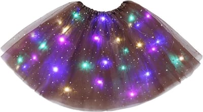 Lichtgevende Tulle Tutu Rok voor Vrouwen met Sequins en Sterren, Perfect voor Ballet, Feest en Halloween Kostuum