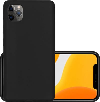 Hoesje - Geschikt voor Apple iPhone 11 Pro - Sterk & Shockproof - Hoes Cover - Siliconen Case - Zwart