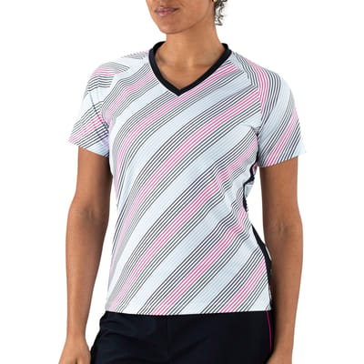 Sjeng Sports IZZIE - Maat: S Real White - Tennis Shirt Vrouwen - Sportshirt - 87% polyester, 13% elastaan
