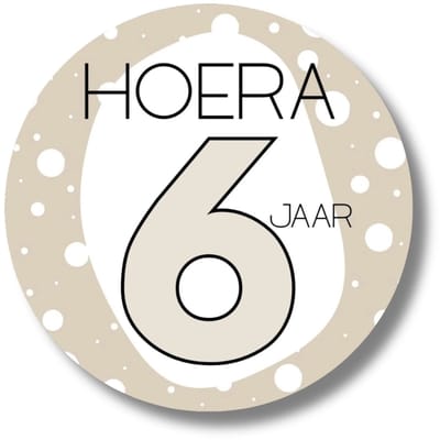 Sticker 6 jaar verjaardag | Stickervel 20 stuks | Verjaardag traktatie kind