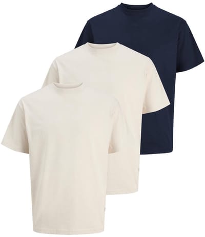 Jack & Jones Heren t-shirt 3 pack Organic Relaxed