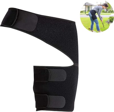 Oneay Heupbrace voor ischias- en liespijn – Compressiebandage voor dijbenen en hamstrings – Stabiliserende ondersteuning voor mannen en vrouwen