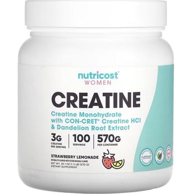 Nutricost, Vrouwen, Creatine, Aardbei Citroenade, 20.1 oz (570 g)