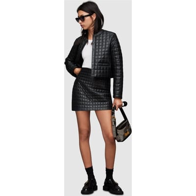 AllSaints Sander Lea Aries Skirt Black Maat: 16 | Mini Rokken Outlet | Dames | Zwart