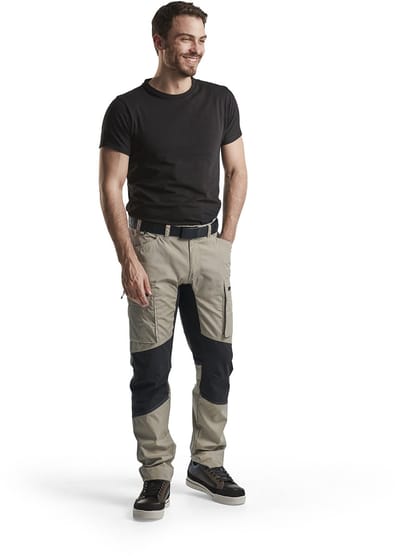 Blaklader Service werkbroek met stretch 1459-1845 - Stone/Zwart - C44
