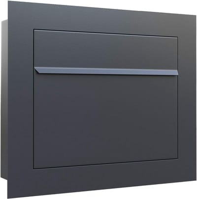 Inbouwbrievenbus - Postkast brievenbus - Veilige post opslag - Roestvrij staal 10 jaar garantie - 47x40x12 cm - antraciet
