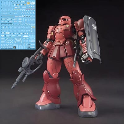 GTO 015 Char's Custom Old Type Rode Zaku I HG 1/144 MS-05 Mechanische Assemblage Modelbouwkit Actiefiguren Desktop Decoratie Pop Jongensspeelgoed brown