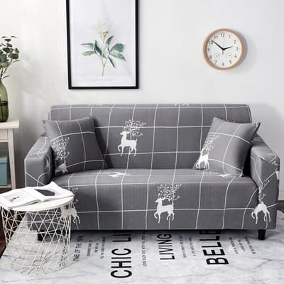 Spandex Elastische Bankhoes voor Woonkamer Strakke Wrap Allesomvattende Bankhoes Modulaire Meubels Bank Beschermhoes 1/2/3/4-zits 4-Seat 235-300cm