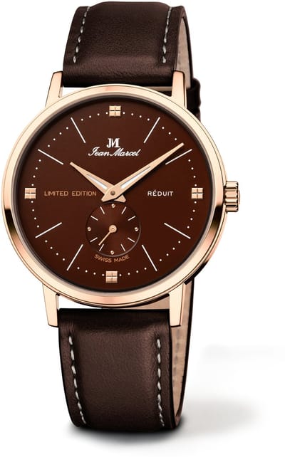 Jean Marcel Herren Armbanduhr Edelstahl rotvergoldet Glänzend 24,5cm