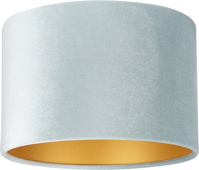 Uniqq Lampenkap velours licht blauw briljant Ø 30 cm - 20 cm hoog