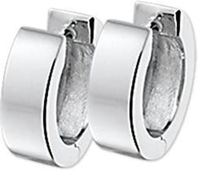 YO&NO - Oorbellen - Zilver -  Oorringen - Klap - Vlak -  4mm - 12,5 mm - Sieraden vrouw - Gerhodineerd - Zilver 925