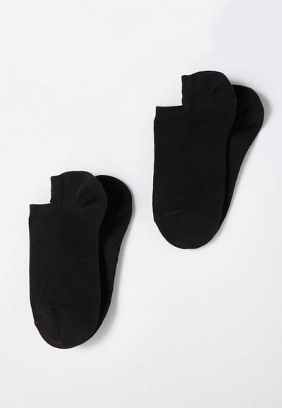 Damart - Set van 2 paar onzichtbare enkelsokken - Dames - Zwart - 36/38