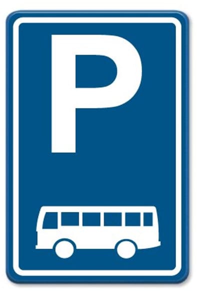 Parkeerbord Bus - blauw - Weerbestendig Aluminium - 40x60 cm - Bevestiging: Zonder bevestiging (alleen het bord)