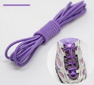 Lock veters | Ronde Elastische Schoenveters - Elastische veters - Hardlopen | Schoenveters | Laces | Paars