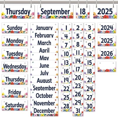 Flip Kalender - Bureau Kalender - Klas Klas Lokaal - Eeuwigdurende Datum Weergave - 54 Stuks