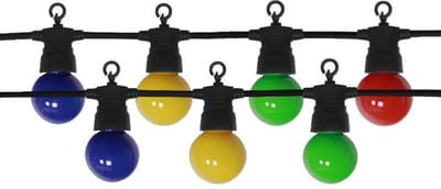 LED String Light 13M 20st IP65 6W Monokleur - Zwarte kabel - Warm wit licht - Overig - Zwart - Wit Chaud 2300K - 3500K - Zwart - SILUMEN