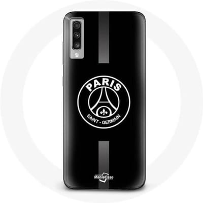 Coque - MANIACASE - Samsung Galaxy A70 - Logo PSG Jordan - Souple - Sportif gris